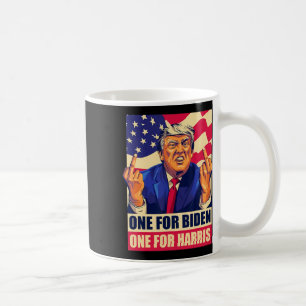 Taza De Café Trump Dedo Medio Biden Harris America Republica