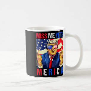 Taza De Café Trump Dedo Medio Me Extrañas Todavía Bandera Ameri