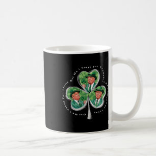 Taza De Café Trump Día de San Patricio 2025 Divertido Bésame Vo