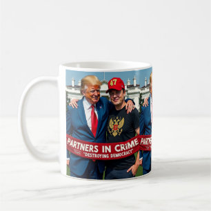 Taza De Café Trump Elon colabora en el arte de la IA delictiva