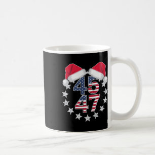 Taza De Café Trump En La Espalda 45 47 Presidente Usa Santa Hat