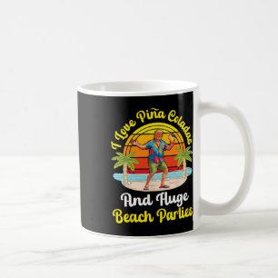 Taza De Café Trump en la playa Me encantan las piñas coladas y