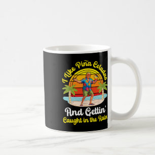 Taza De Café Trump en la playa Me gustan las Piñas Coladas Me p