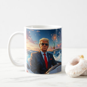 Taza De Café Trump en una Estatua de la Libertad