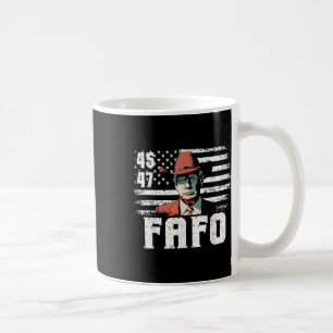 Taza De Café Trump Fafo Bandera Estadounidense Funny Con Trump 