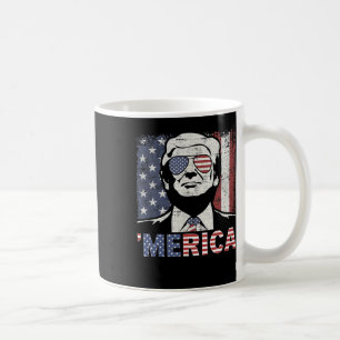 Taza De Café Trump Feliz 4 De Julio Bandera Norteamericana