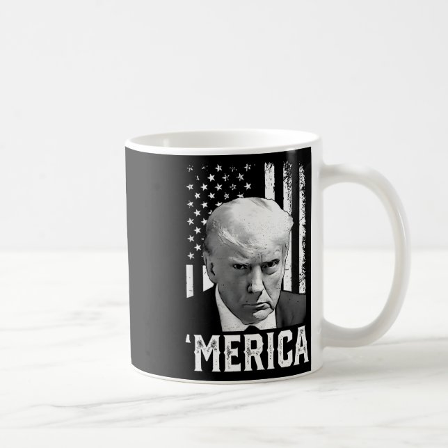 Taza De Café Trump Feliz 4 De Julio Regalos De Bandera Estadoun (Derecha)