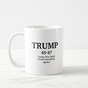 Taza De Café Trump Firma 45-47 Nombre personalizado