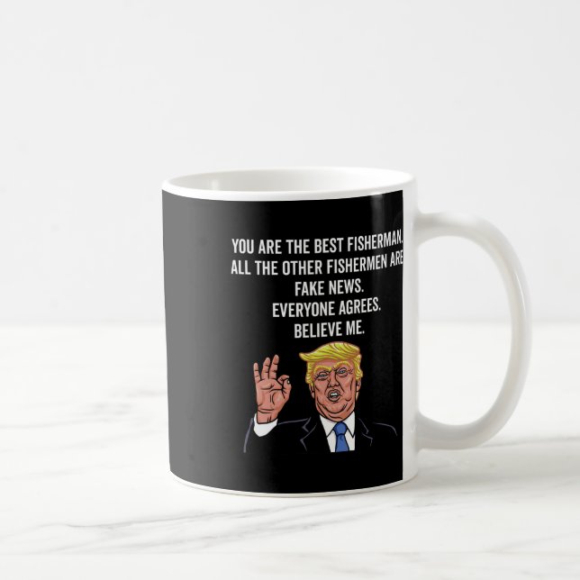 Taza De Café Trump Fisherman Funny Fisher Hook Regalos (Derecha)