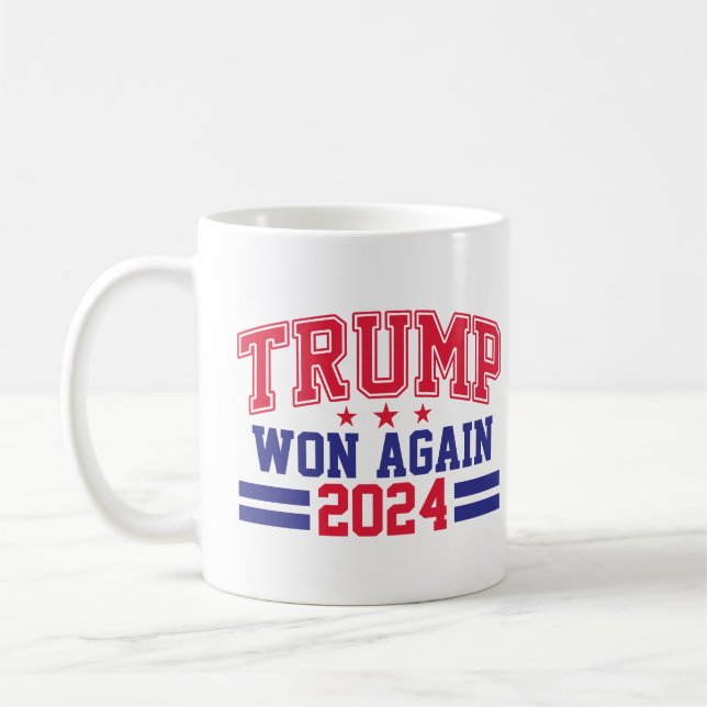 Taza De Café Trump ganó de nuevo 2024 (Izquierda)