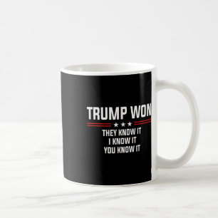 Taza De Café Trump Ganó Lo Sabían Lo Sé Lo Sabes Lo Sabes, Lo S