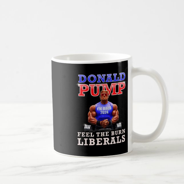 Taza De Café Trump gracioso se siente como los liberales quemad (Derecha)