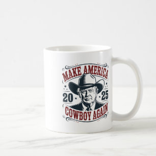 Taza De Café Trump Haz América 2025 Vaquero De Nuevo Divertido
