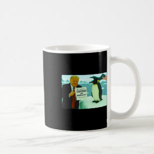 Taza De Café Trump impone arancel a pingüino irónico política M