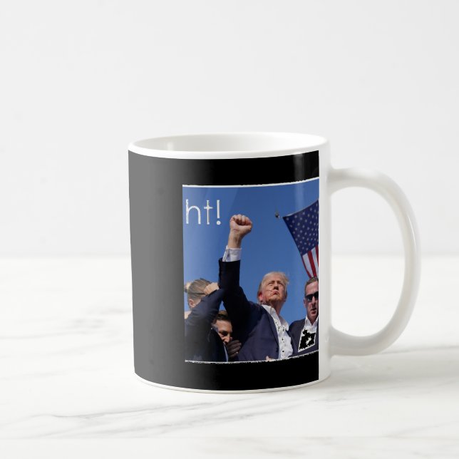 Taza De Café Trump lucha contra el tiroteo en Pensilvania activ (Derecha)