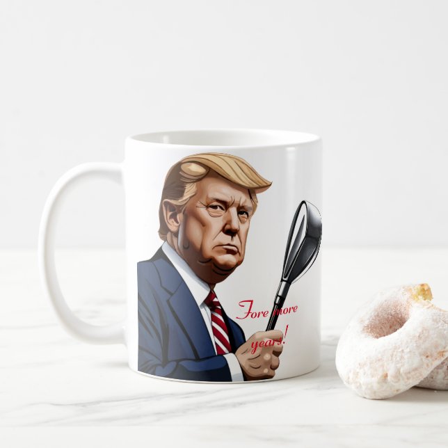 Taza De Café Trump: ¡Más años de grandeza! (Con donut)