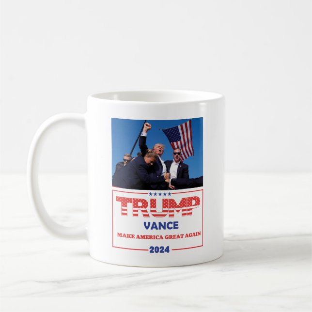 Taza De Café Trump Mug, Trump 2024, Trump Vance 2024 (Izquierda)