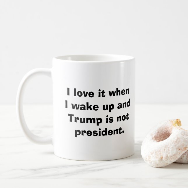 Taza De Café Trump no es el tazón del presidente (Con donut)