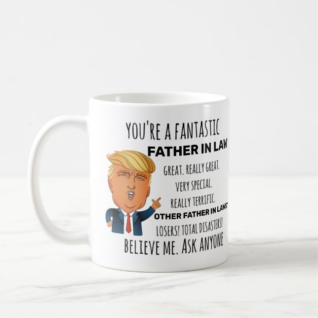 Taza De Café Trump Padre en la ley, divertido Día del Padre de  (Izquierda)