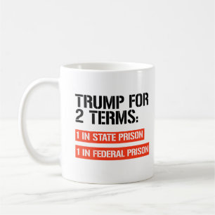 Taza De Café Trump por dos periodos: Prisión Estatal y Prisión
