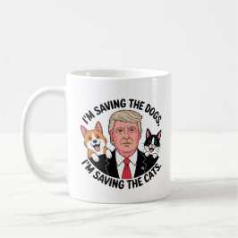 Taza De Café Trump salva a los animales (redondeado)