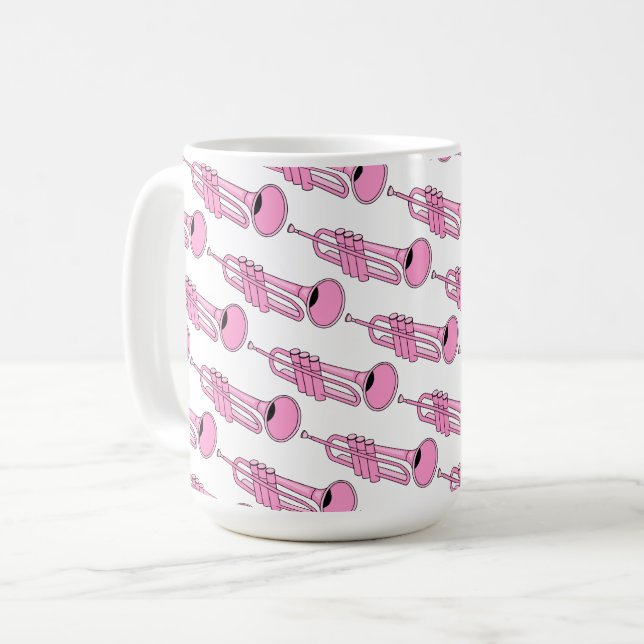 Taza De Café Trumpet Mug rosado (Anverso izquierdo)