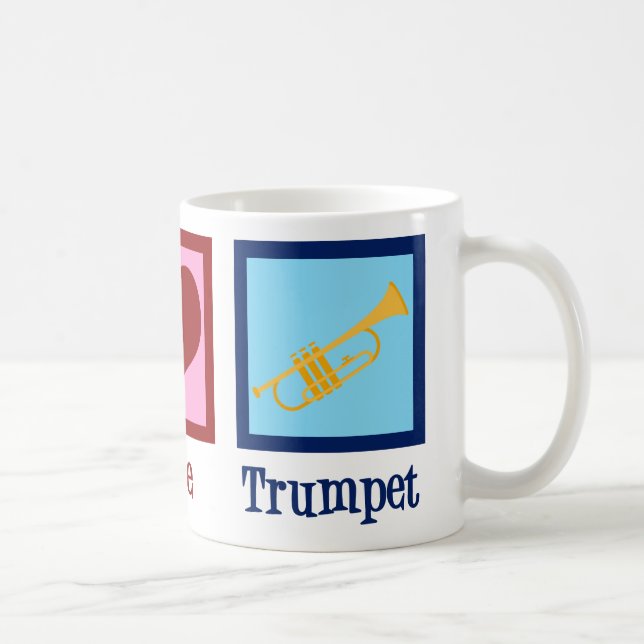 Taza De Café Trumpetas de amor por la paz (Derecha)