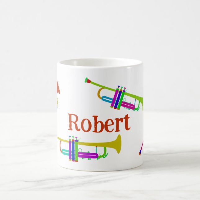 Taza De Café Trumpets coloridos personalizados (Centro)