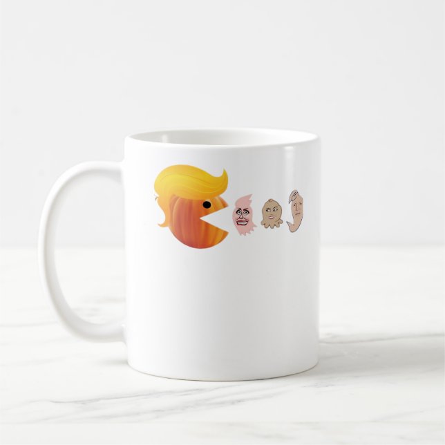 Taza De Café Trumpkin comiendo el clásico demócrata - Salón sat (Izquierda)