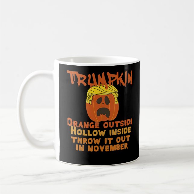 Taza De Café Trumpkin interior Tira hacia fuera Noviembre clási (Izquierda)