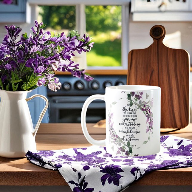 Taza De Café Trust in the Lord floral  (Subido por el creador)