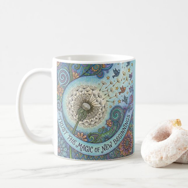 Taza De Café Trust The Magic of New Beginnings Personalized Mug (Con donut)