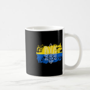 Taza De Café Tryzub Stand Unidos Con Ucrania Tridente Ucraniano