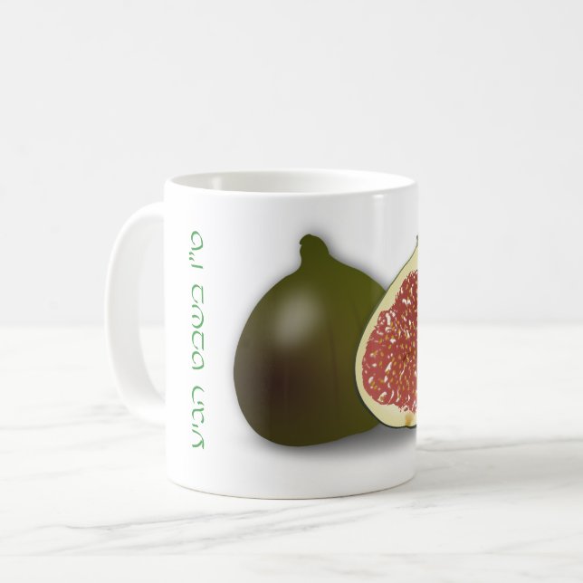 Taza De Café Tu Bishvat Fig (Anverso izquierdo)
