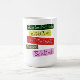 Taza De Café "Tu Camino Hacia La Solución" Diseño Cuto. ¡Hazte 