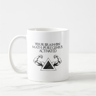 Taza De Café Tu Cerebro En Matemáticas Genio Puro Activado