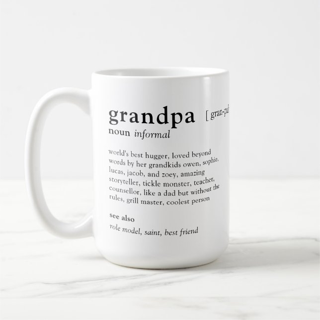 Taza De Café Tu definición de foto-foto-foto personalizada del  (Izquierda)