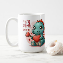 Taza De Café Tu Dinomita Valentine Cute Dinosaur Love