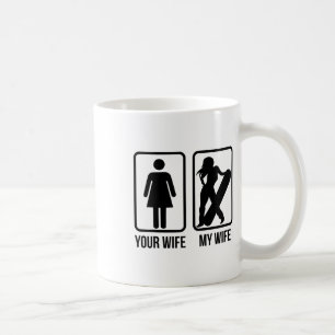 Taza De Café Tu Esposa Mi Esposa Snowboarder - Mujer Boarder Gi
