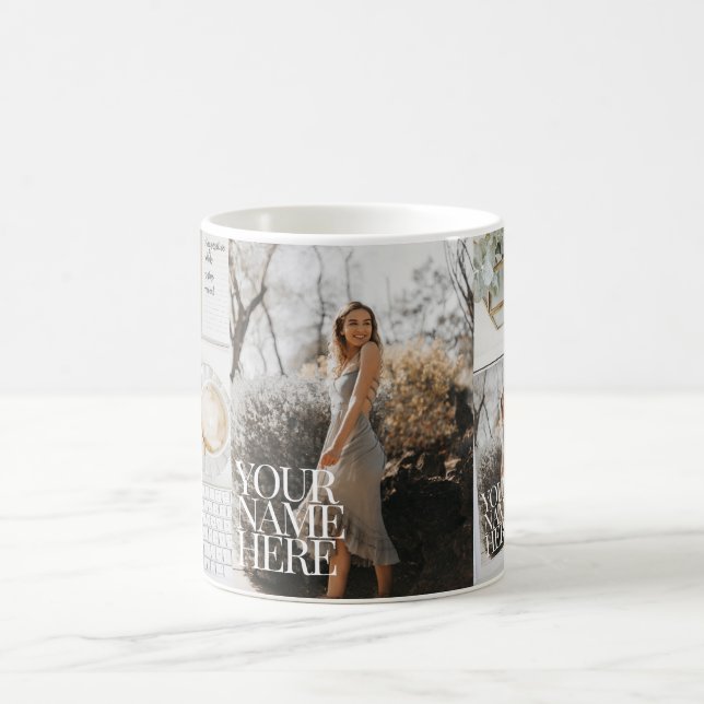 Taza De Café ¡Tu foto en la revista! Moda personalizada (Centro)