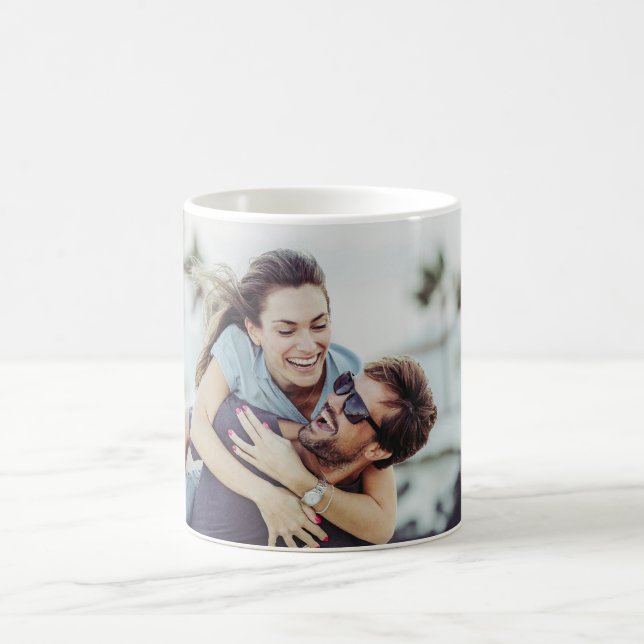 Taza De Café Tu foto favorita de pareja (Centro)