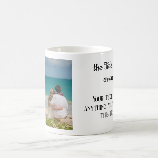 Taza De Café Tu foto y tu texto 11oz. Clásica (Centro)