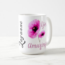 Taza De Café Tú Increíble Floral Rosa