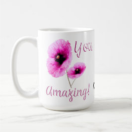 Taza De Café Tú Increíble Floral Rosa