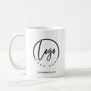 Taza De Café Tu logo y Personalizable del sitio web Coffee Mug