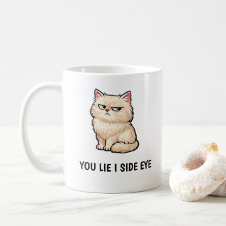 Taza De Café Tú Mientes Yo Te Miro de Reojo Gato con Crema Espo