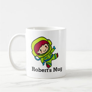 Taza De Café Tu nombre de astronauta en el espacio
