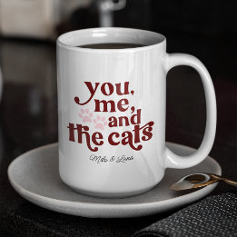 Taza De Café Tu pareja de gatos y yo Minimalistas