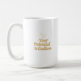 Taza De Café Tu potencial es infinito Dove Gold Motivación