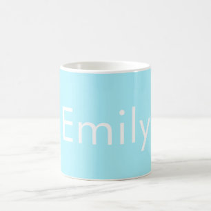 Taza De Café Tu propio nombre o palabra Cielo suave azul